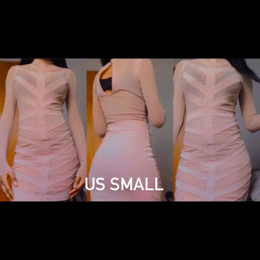 US SM Fitted cream dress